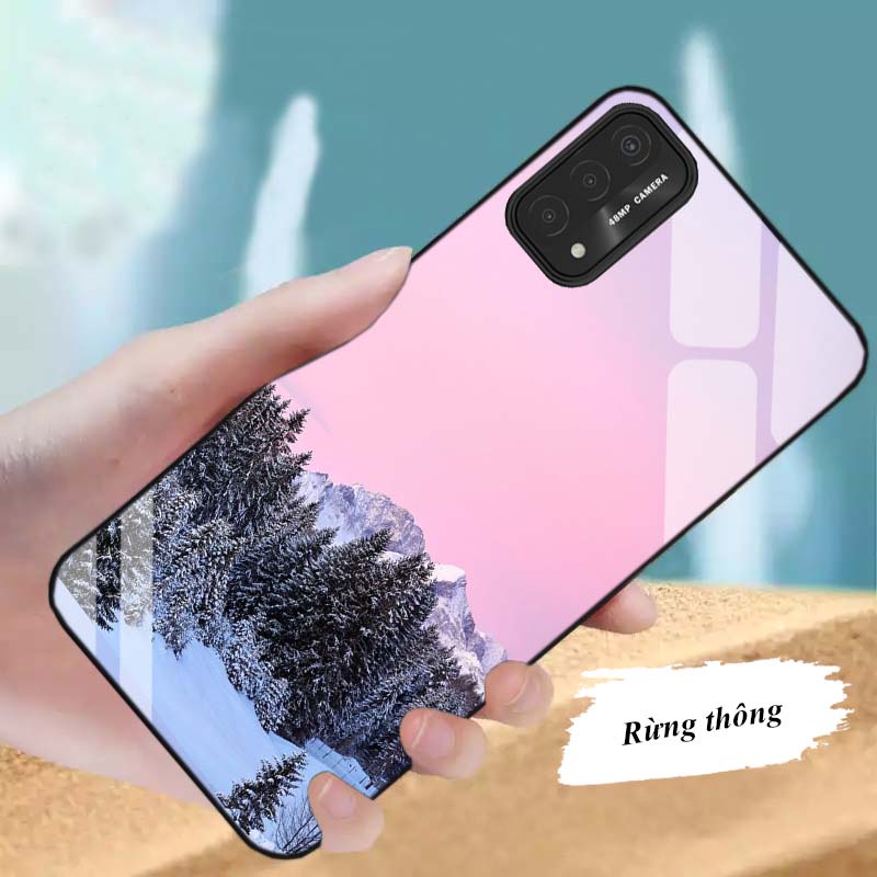 Ốp Lưng OPPO A54, A55, A74, A94 Mặt kính cường lực Cao Cấp, Sang Trọng thiết kế Độc Quyền