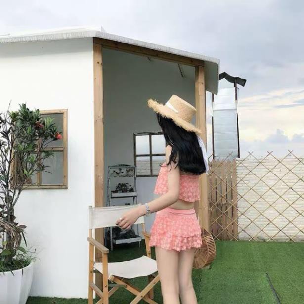 BỘ BƠI REN 2 MẢNH ĐEN VÀ HỒNG M3002 CHO NỮ | BigBuy360 - bigbuy360.vn