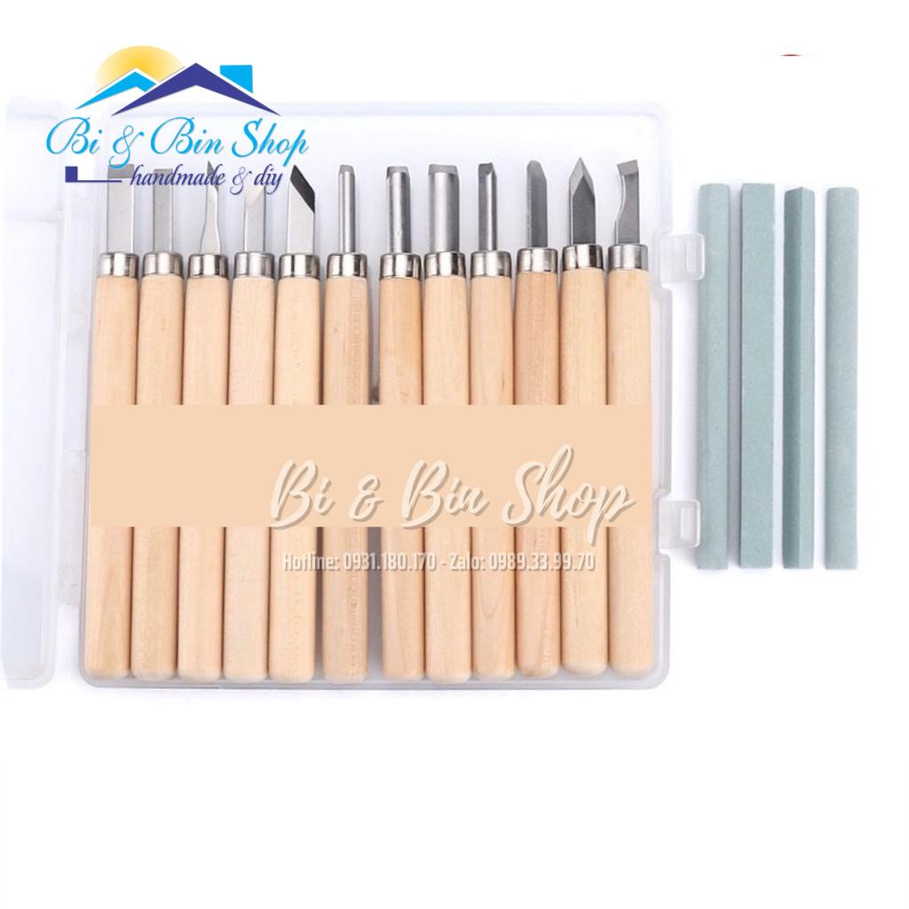 Bộ Dụng Cụ Chạm Trổ Điêu Khắc Gỗ, Làm Mô Hình, Tỉa Hoa Quả, Khắc Dưa Hấu - Bi &amp; Bin Shop
