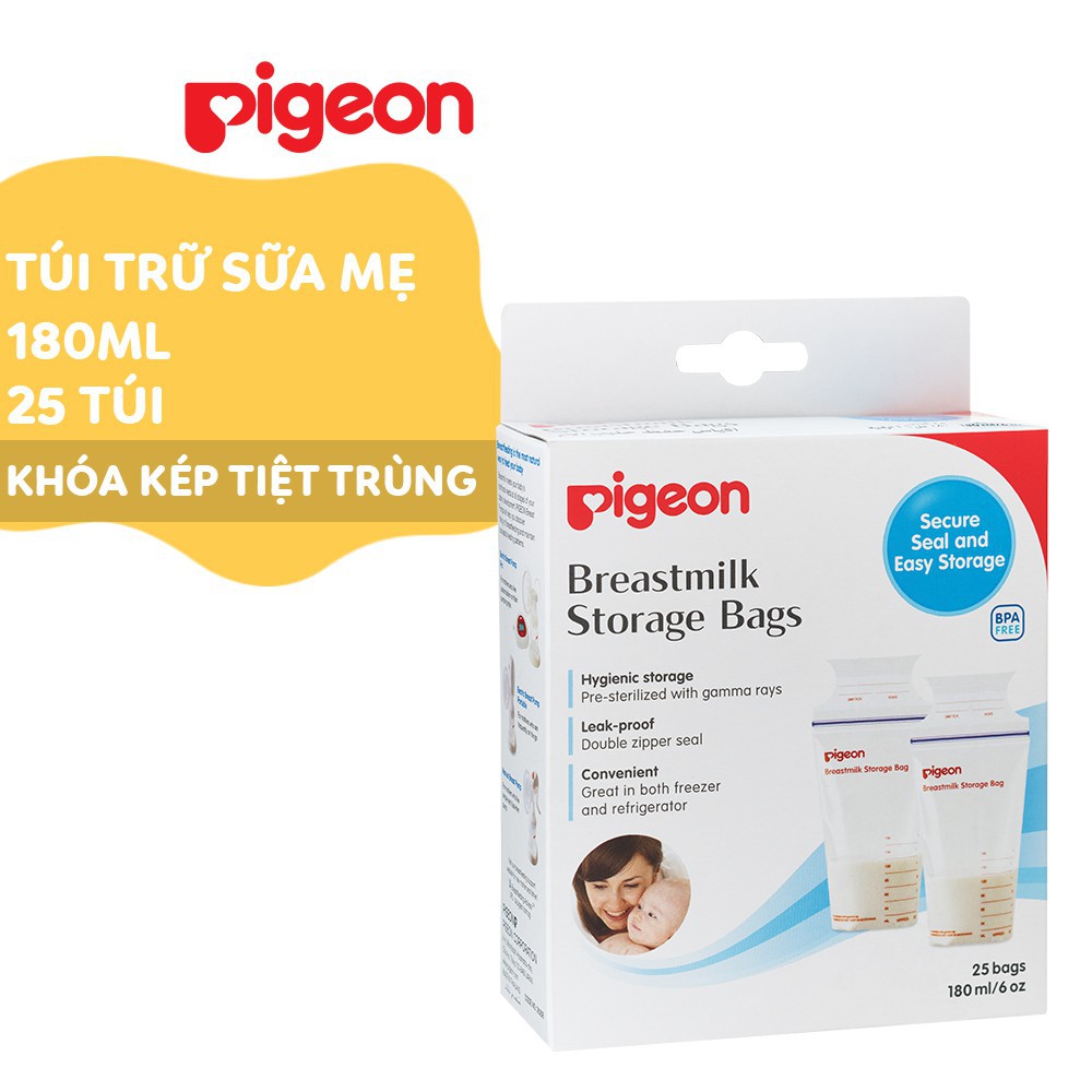 Túi trữ sữa mẹ Pigeon 180ml (Hộp 25 túi)