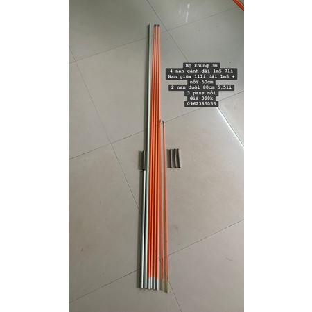 (MIỄN PHÍ SHIP) khung diều 3m nan thuỷ tinh