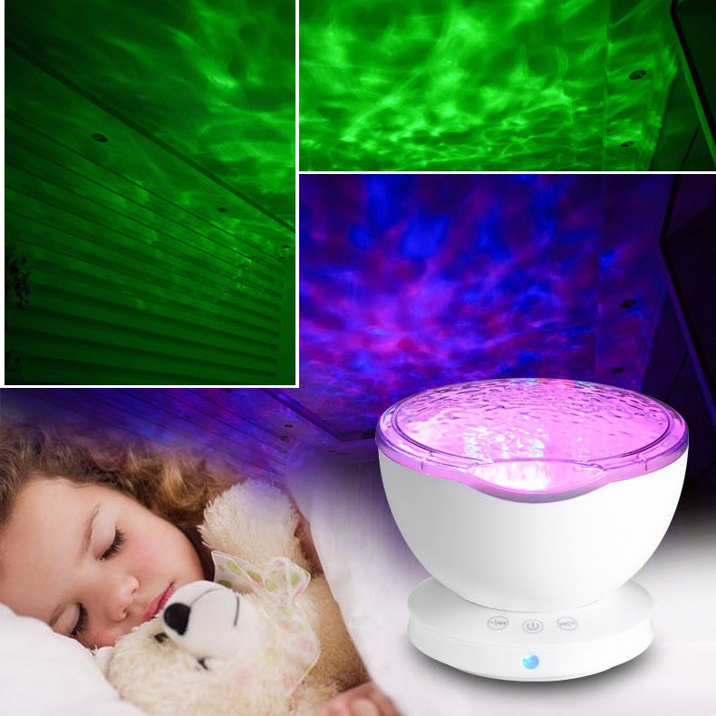 Đèn ngủ sóng biển, Loa âm thanh 3D, Máy chiếu sóng biển