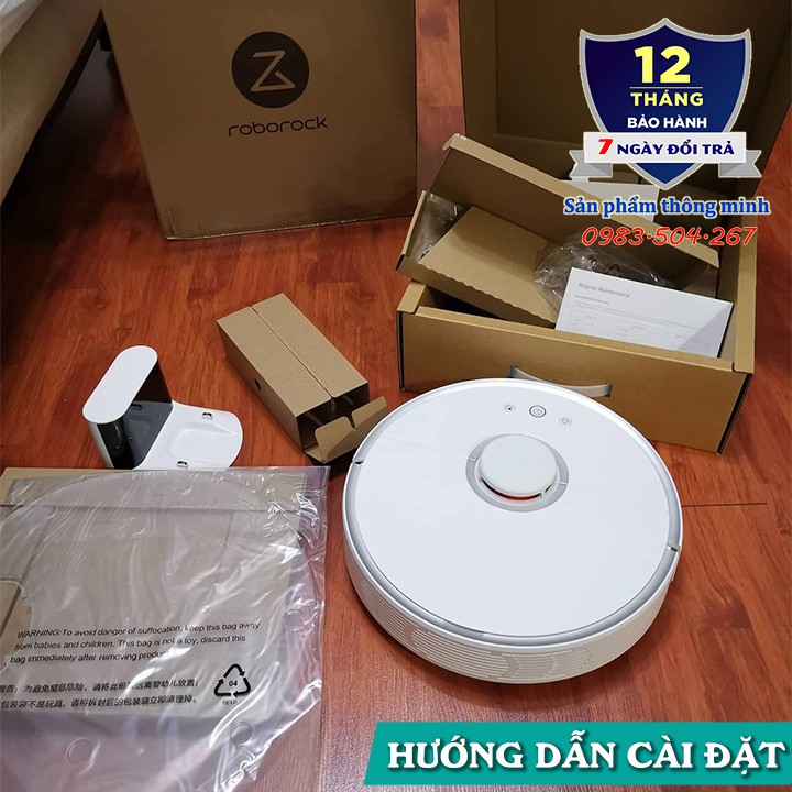 Robot Xiaomi Hút bụi Lau nhà Thông minh Mijia Xiaomi Roborock Gen 2 (S51) - Bảo hành 6 tháng