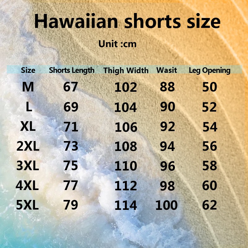 Quần short đi biển hoạ tiết lá xanh cho nam và nữ size M-5XL