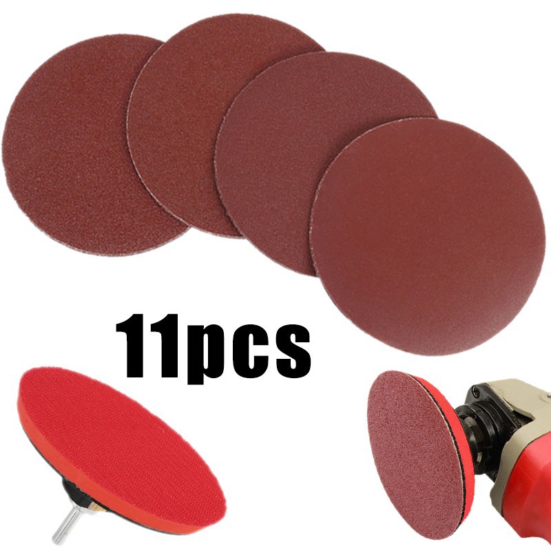 PTPTRATE ★10pcs New 5" Sanding Discs Drill Angle Grinder Mount Rubber Pad Sander + M14 Pad