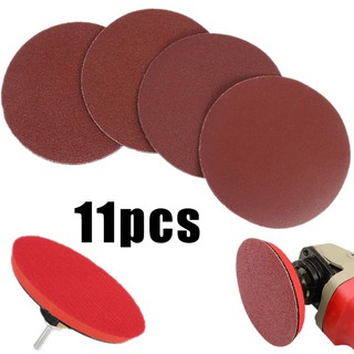 Ptptrate ★10pcs new 5" sanding discs drill angle grinder mount rubber pad sander + m14 pad