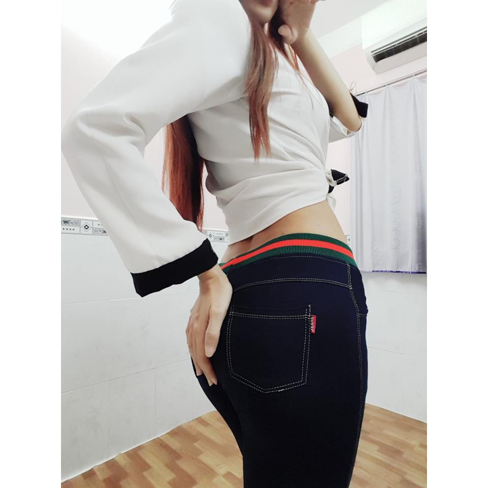 Quần Legging giả jean 4 túi lưng thun | BigBuy360 - bigbuy360.vn