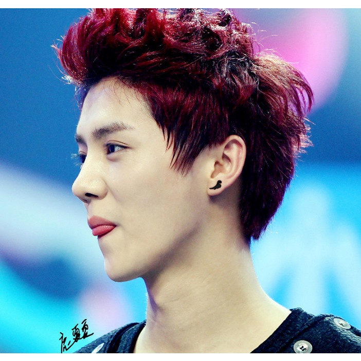 Bông Tai Nam Nữ Unisex Hình Đôi Cánh Tròn Đính Đá Titan Ko Han Rỉ TT 4021 - 1 Chiếc