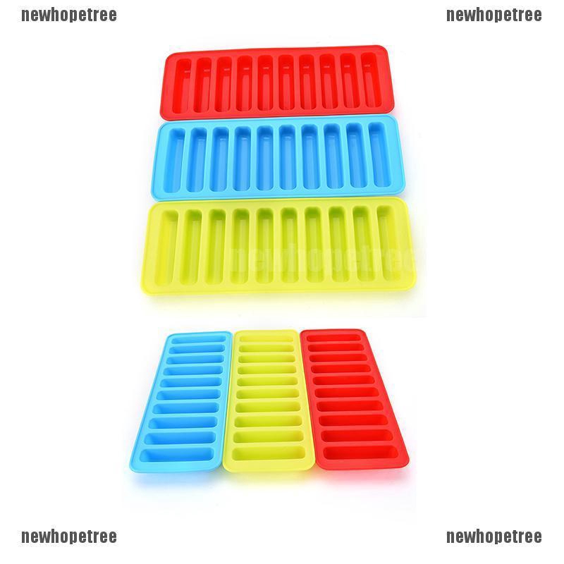 Khuôn silicon làm bánh kẹo nước đá hình thanh ống tiện dụng