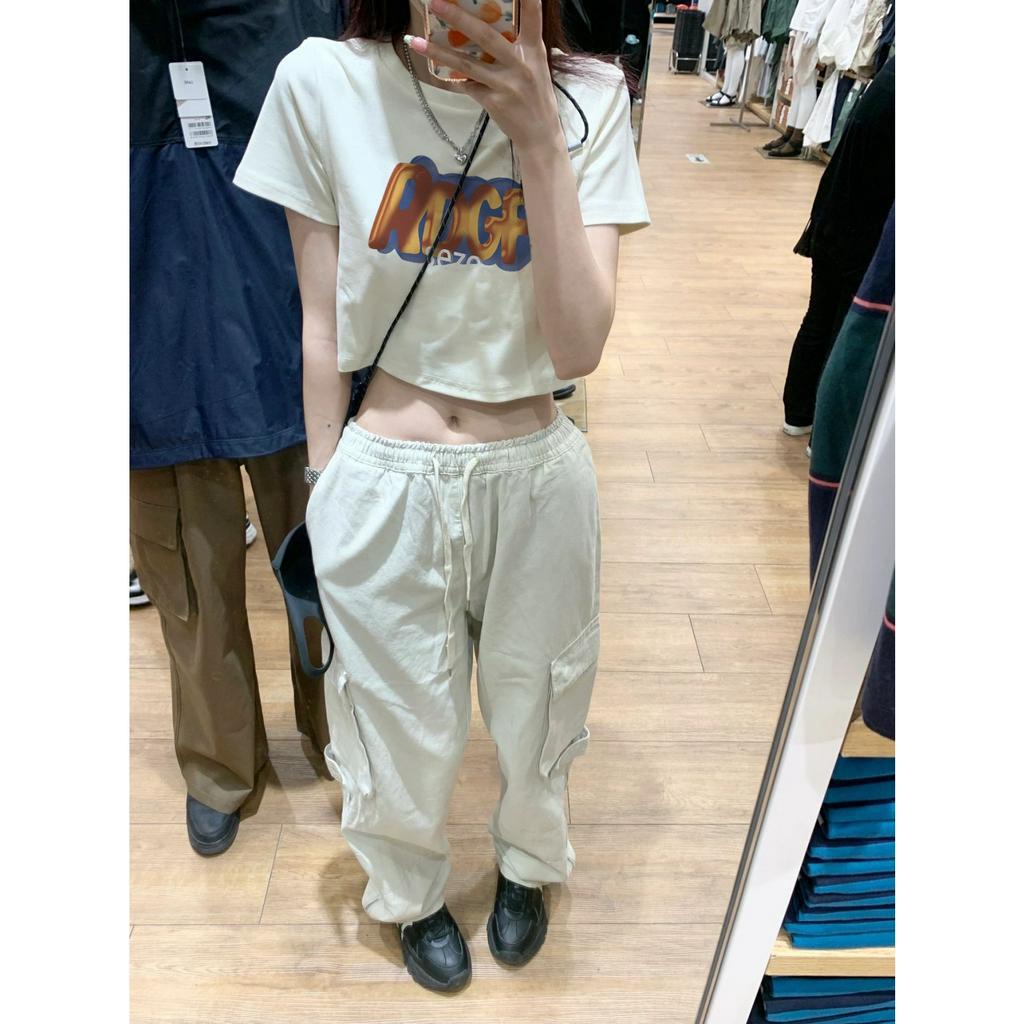 Quần Yếm Lưng Cao Ống Rộng Thời Trang Mùa Hè Cho Nữ