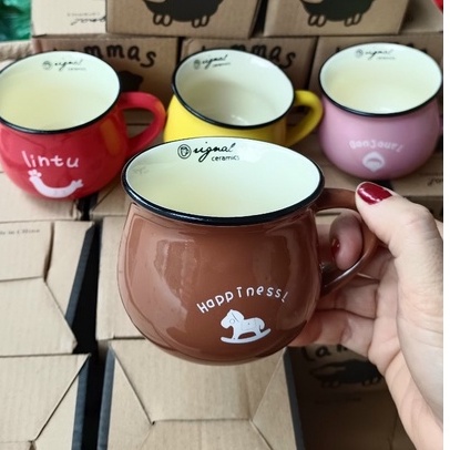 ❤️Cốc/ ly sứ uống nước/uống cafe/trà in hình LOGO con vật nghộ nghĩnh siêu cute❤️ #CỐC#LY