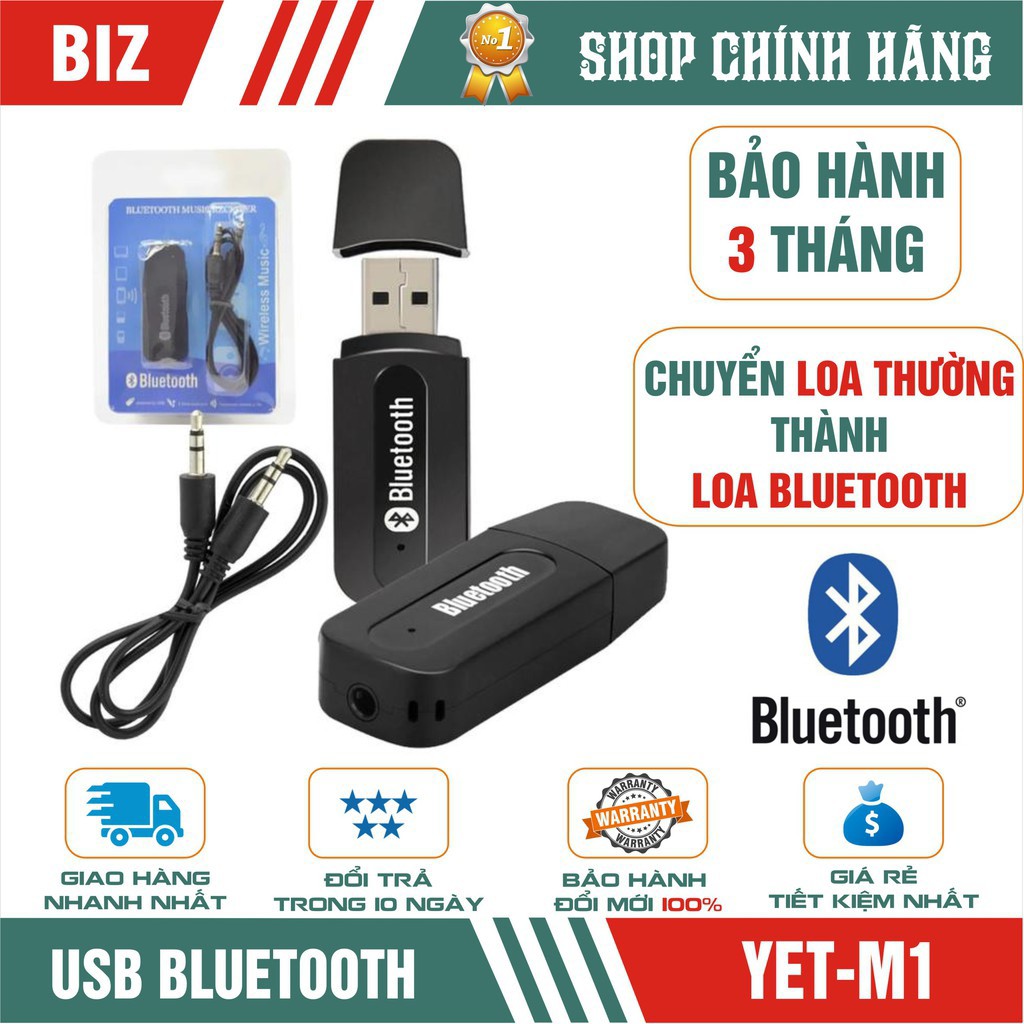 USB Bluetooth YET-163 Biến loa thường thành loa Bluetooth Chất Lượng