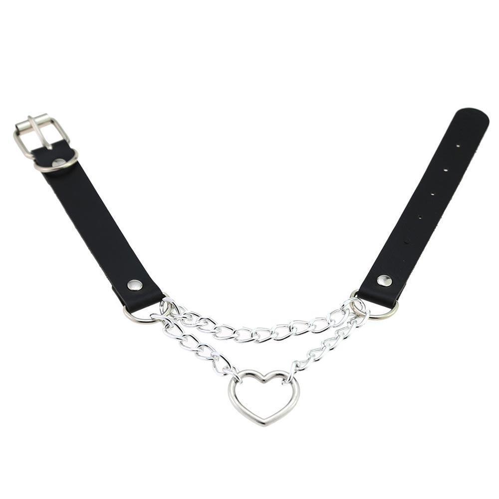 Dây Chuyền Da PU Phong Cách Gothic Thời Trang Quyến Rũ