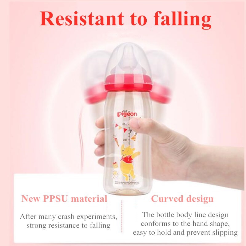 Bình Sữa Cổ Rộng ppsu Cỡ 8 9 oz In Họa Tiết Hoạt Hình Dễ Thương