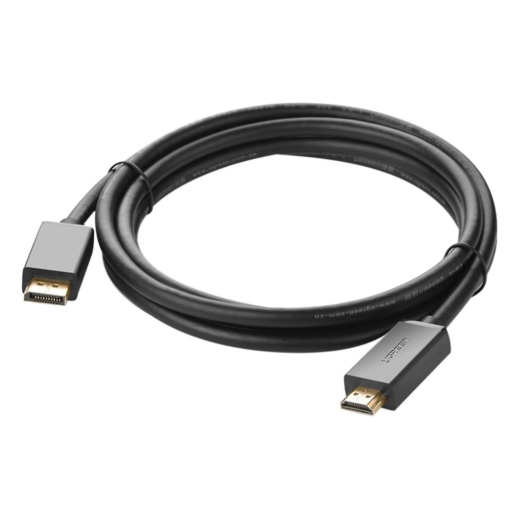 Cáp Displayport to HDMI 2m cao cấp Ugreen 10202 - Hàng Chính Hãng