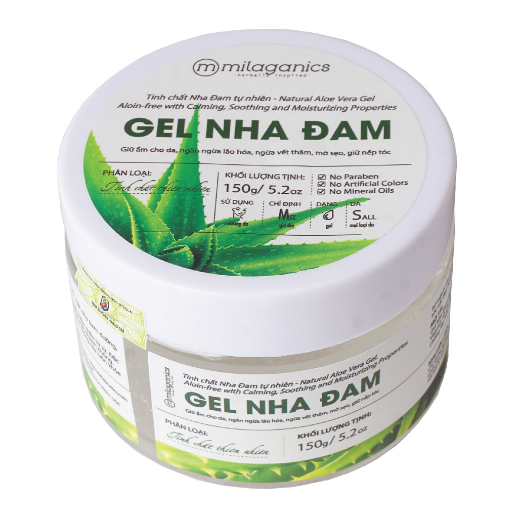 Gel Nha Đam Dưỡng Ẩm & Làm Mềm Da - Gel Lô Hội 98% Aloe Vera Gel MILAGANICS 300ml (Hũ) | BigBuy360 - bigbuy360.vn