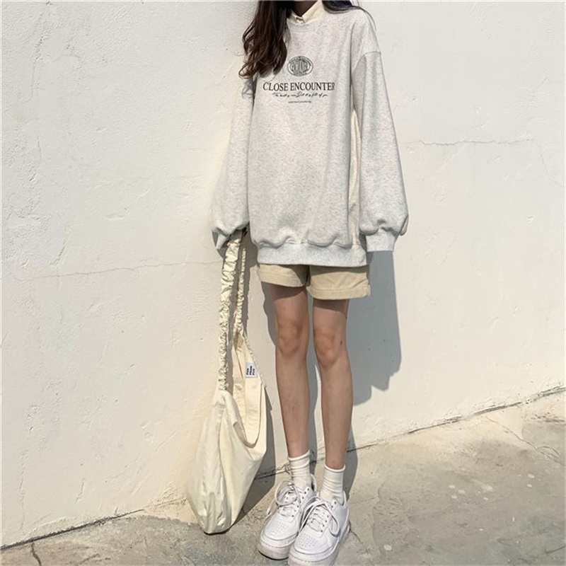 NRVP Áo Hoodie Dáng Rộng Thời Trang Hàn Quốc 2022 Dành Cho Nữ