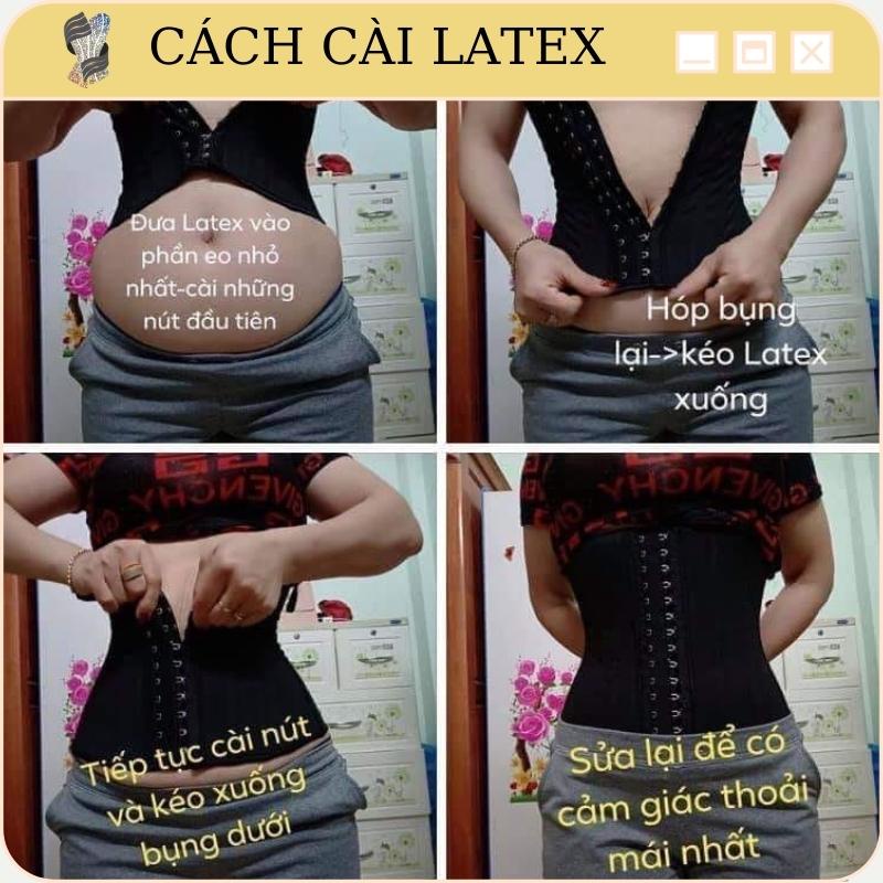 Đai nịt bụng giảm mỡ bụng latex Corset Chuẩn Luxury màu xám