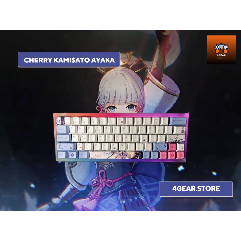 Keycap song ngữ anh nhật Yae Miko PBT dày 136 phím genshin impact in dyesub 5 mặt anime layout keycaps