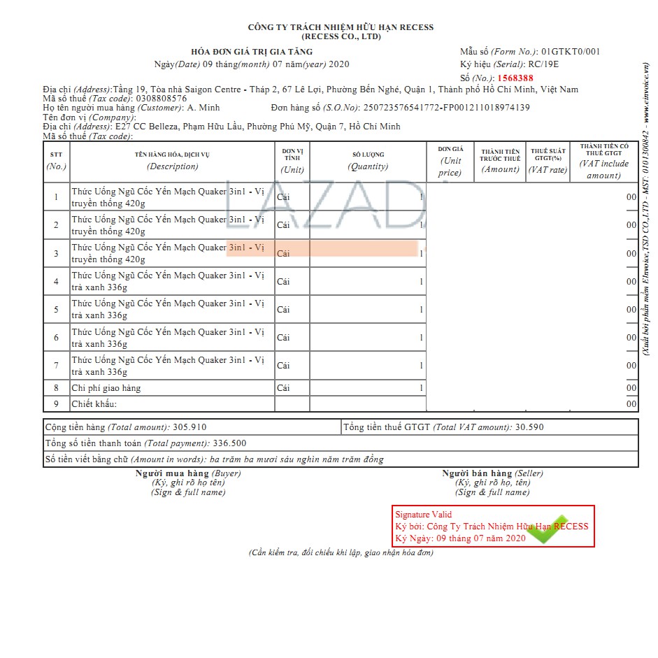 Thức uống yến mạch Quaker 3 in 1 Vị truyền thống Gói 420g | BigBuy360 - bigbuy360.vn