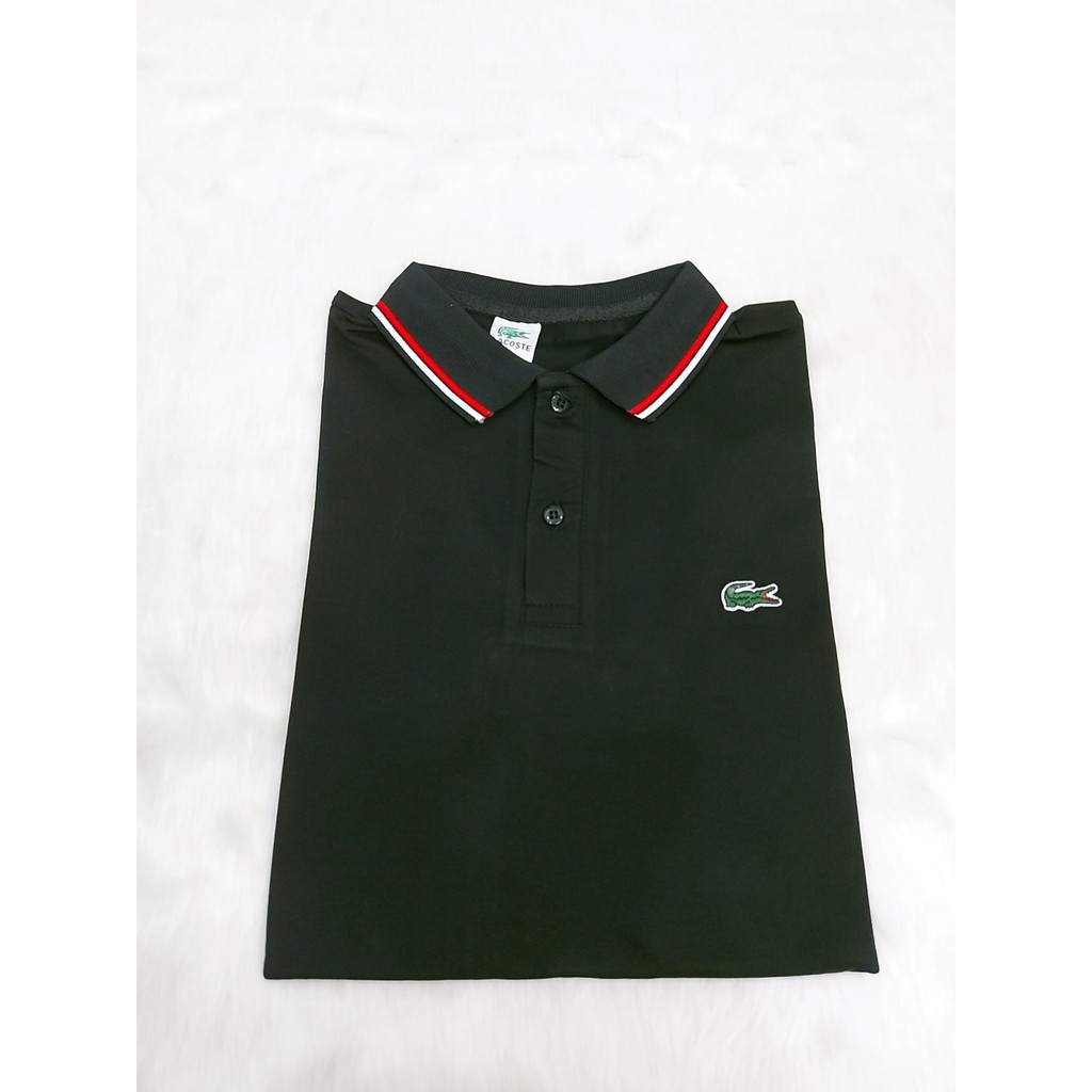 [GIÁ SẬP SÀN]ÁO THUN NAM CỔ BỂ PHỐI VIỀN ĐỎ THUN CÁ SẤU | BigBuy360 - bigbuy360.vn