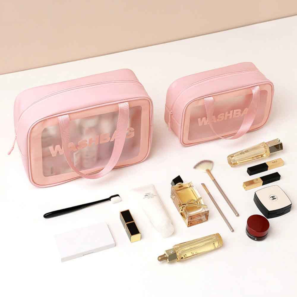 với tay cầm Túi Đựng Mỹ Phẩm / Đồ Trang Điểm Du Lịch Chống Thấm Nước Washbag Trong suốt
