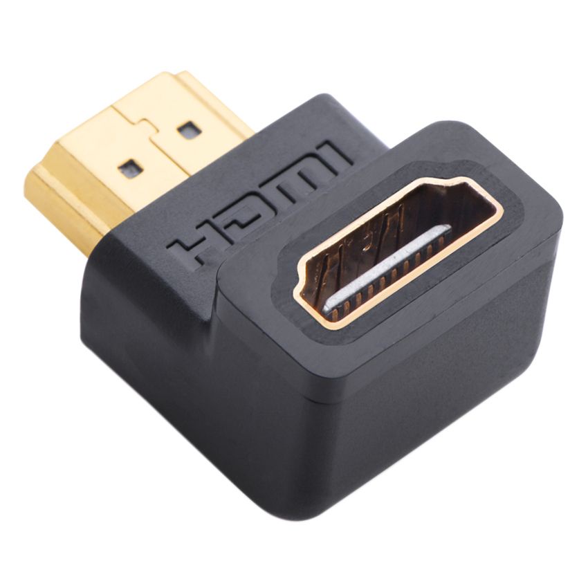 Đầu nối cổng HDMI male sang HDMI female vuông góc 90 độ UGREEN 20109 - Hàngi chính hãng - Bảo hành 18 tháng