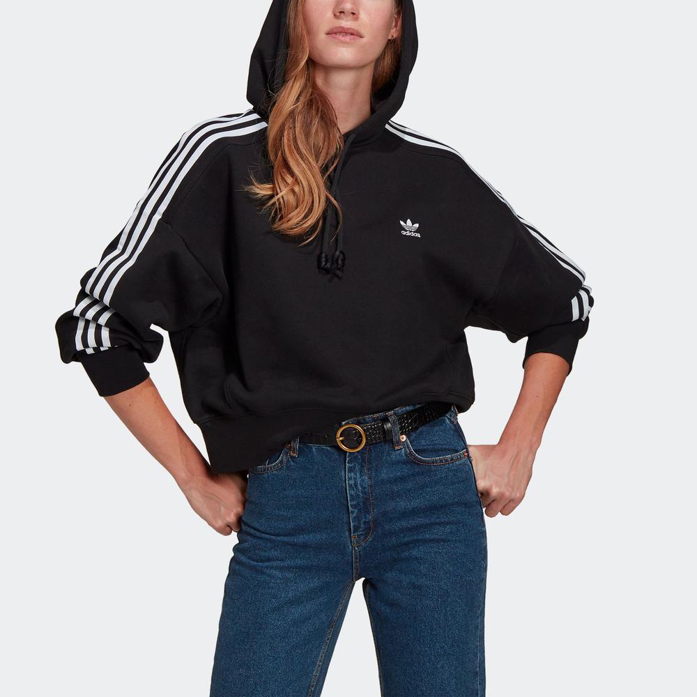 [Mã WABRADI68 giảm 12% đơn 500K] adidas ORIGINALS Adicolor Classics Crop Hoodie Nữ Màu đen GN2890