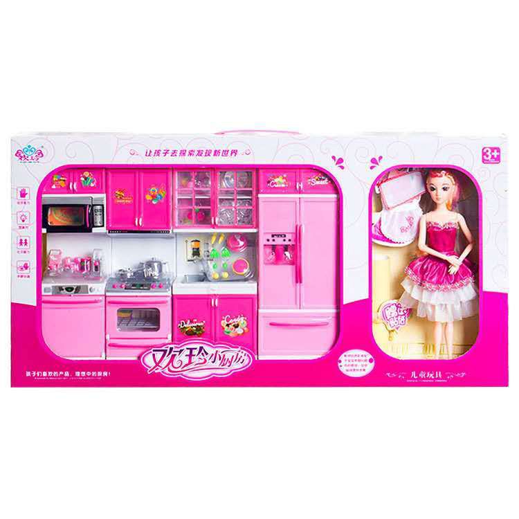 Đồ chơi giáo dục▪Đồ chơi nấu ăn búp bê barbie bộ nhà bếp mô phỏng dùng cô gái