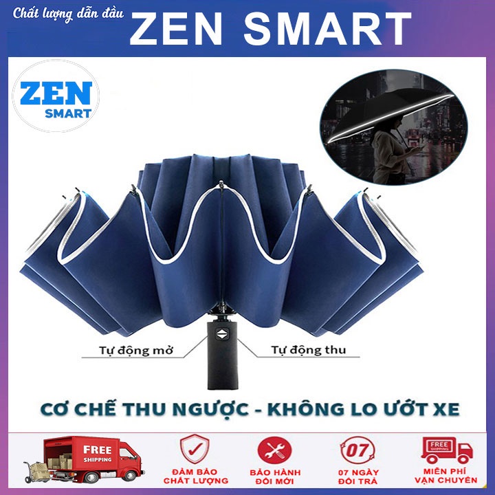 Dù Ô Tô Gấp Ngược Tự Động Đóng Mở 2 Chiều Cao Cấp