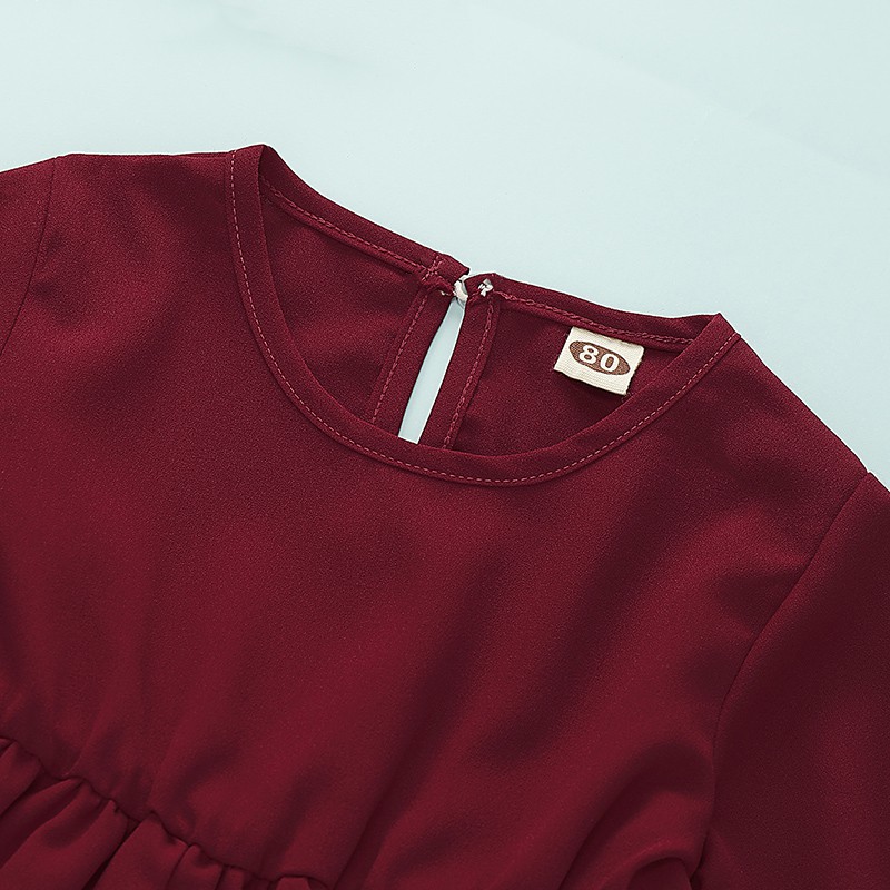 Đầm Công Chúa Mikrdoo Dài Tay Thiết Kế Xếp Ly Dành Cho Bé Sơ Sinh Khi Tham Dự Tiệc 2020