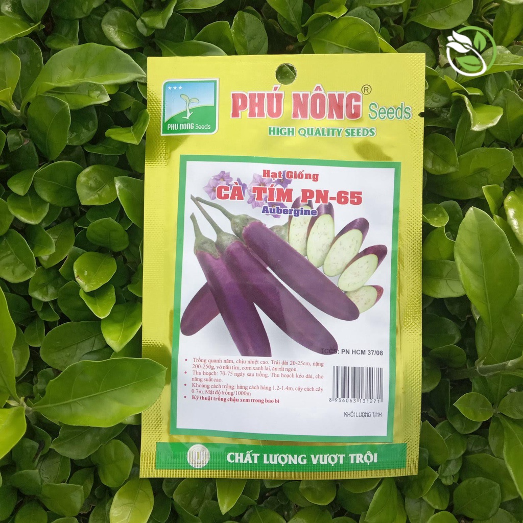 Hạt Giống Cà Tím Dài F1 PN-65 và Cà Nâu Cơm Xanh F1 254 Phú Nông - Aubergine