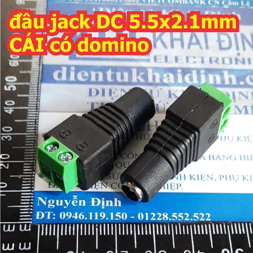 10 cái đầu Jack nguồn DC 5.5x2.1mm đầu CÁI có domino kde3252