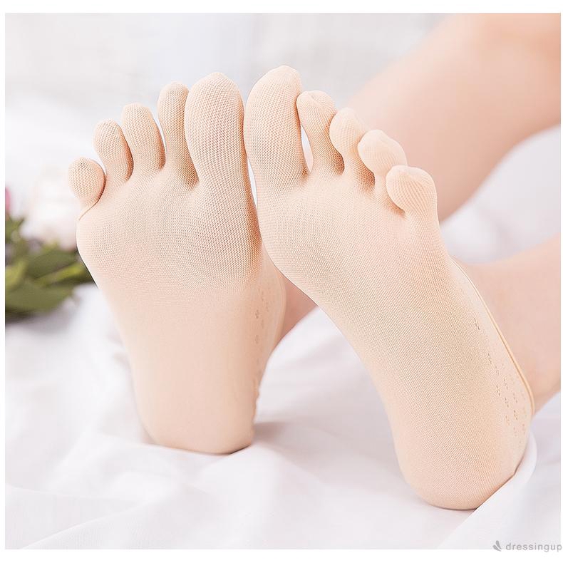 Tất ngón chân màu trơn chống trượt tàng hình cho nữ