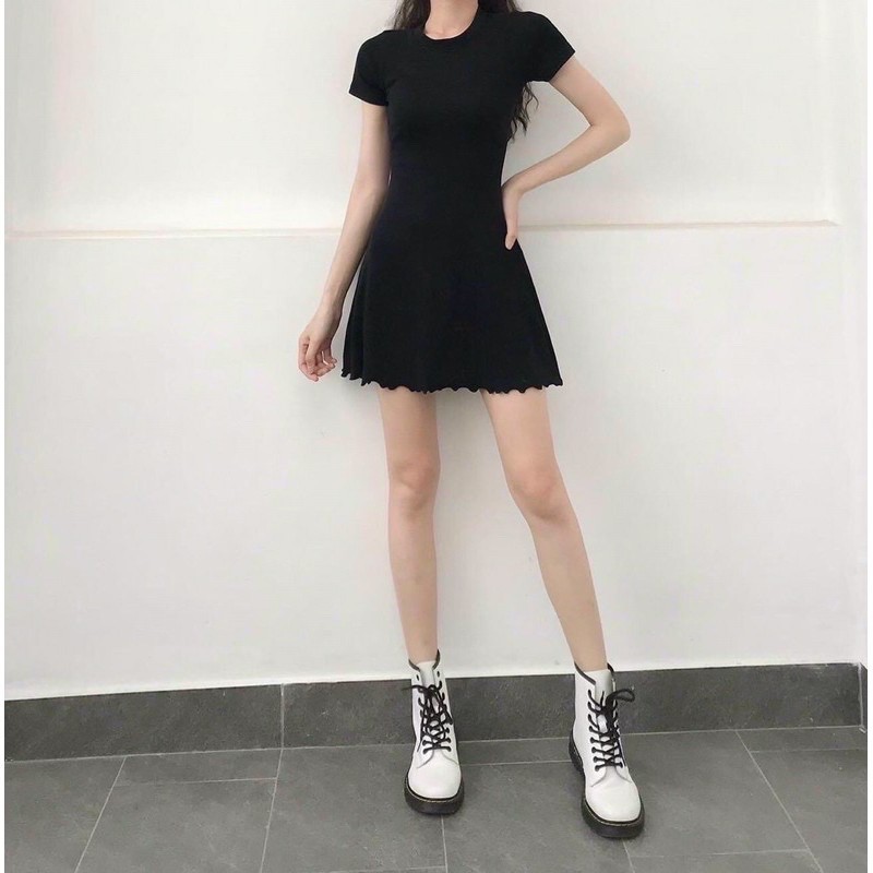 FREESHIPVáy trơn bo tăm xoè