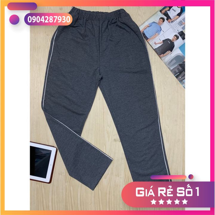 Quần nỉ ống suông nam - Quần Jogger thun nỉ da cá ống suông bo gấu màu trơn basic thời trang