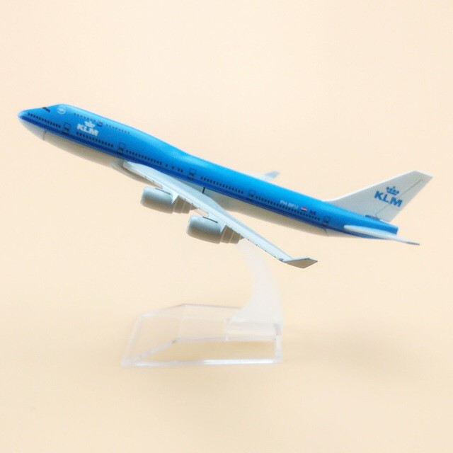 Mô hình máy bay tĩnh B747 KLM Airlines  16cm