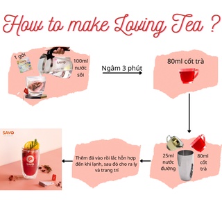 Trà Loving tea SAVO - Trà thảo mộc (trà đen, hoa hồng, hibiscus, hương thảo)