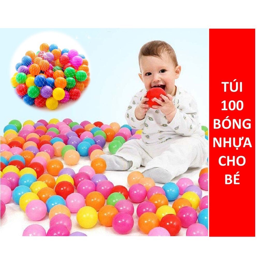 100 quả bóng nhựa cho hàng Việt Nam chất lượng cao [Dùng cho nhà banh, Lều]