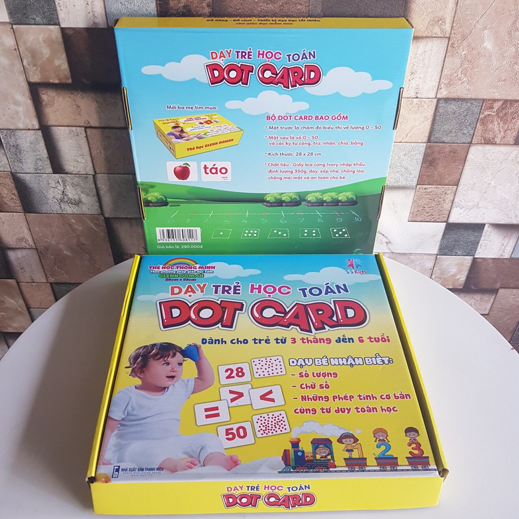 Bộ thẻ FLASH CARD- DOT CARD giúp bé học số, đếm và phép tính cơ bản