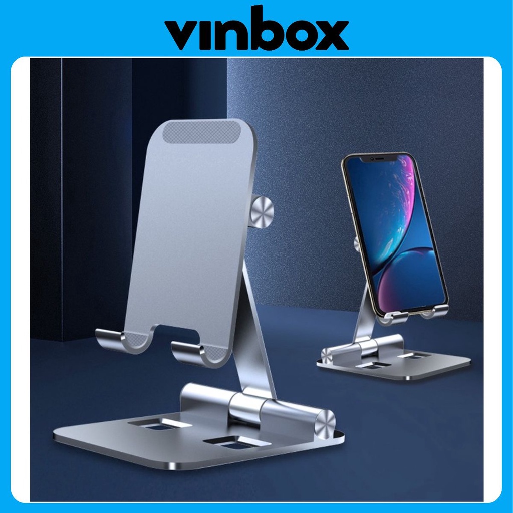 Giá đỡ điện thoại, máy tính bảng tablet Ipad Surface có thể chỉnh độ cao bằng hợp kim nhôm nguyên khối M54.