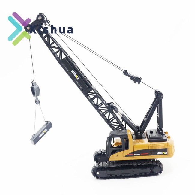 RU Static  Model Of HuiNa 1720 1:50 Full Alloy Crawler Crane control excavator toy controller forklift toys Mini Car