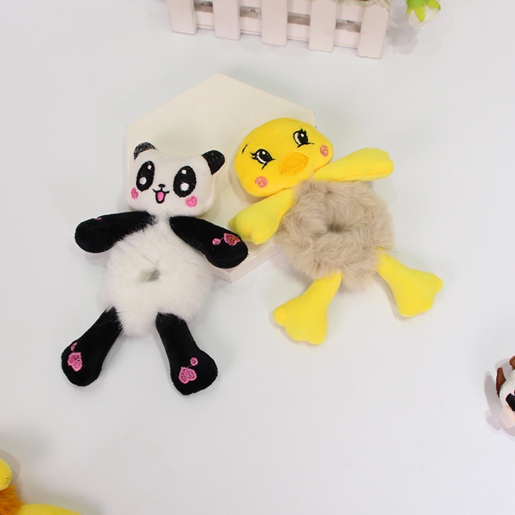 Dây Buộc Tóc Hình Thú Nhồi Bông Dễ Thương Cho Bé Gái