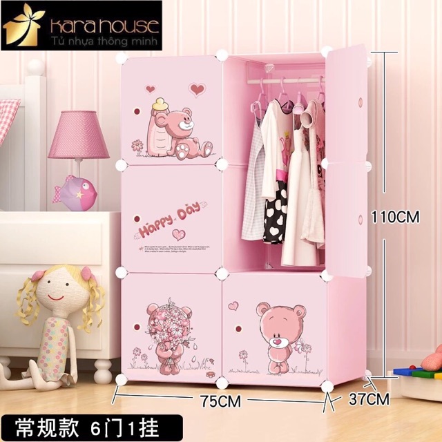 ❤TỦ NHỰA GHÉP ĐỰNG TREO QUẦN ÁO 6 Ô. Tặng kèm 1 treo đồ. Inbox chọn mẫu. Bảo hành 6 tháng