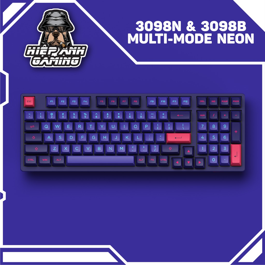 Bàn phím cơ AKKO 3098B & 3098N Multi-modes NEON | Hàng chính hãng bảo hành 12 tháng