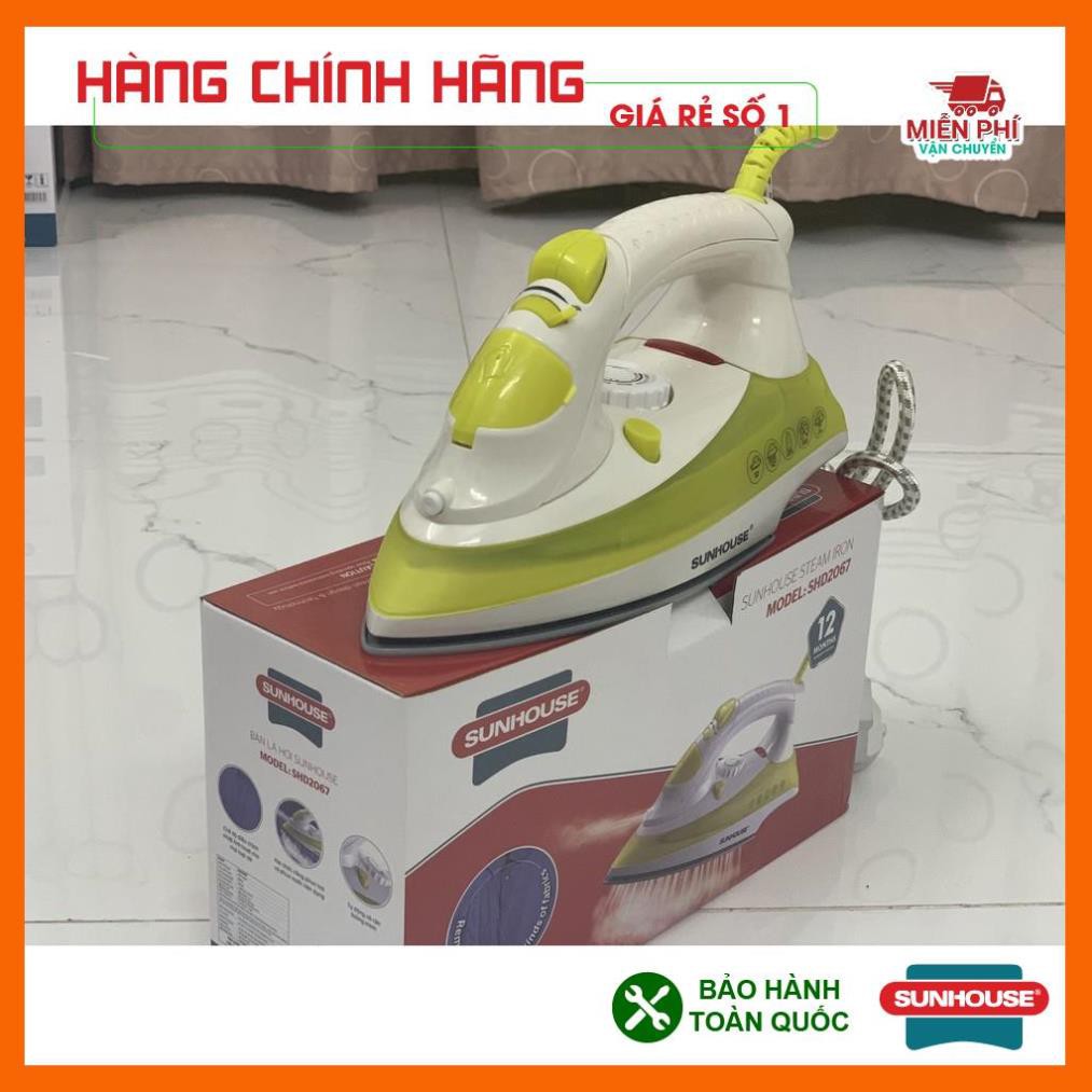 Bàn là hơi nước Sunhouse SHD2067, Bàn ủi hơi nước Sunhouse phun hơi và phun nước tiện dụng.