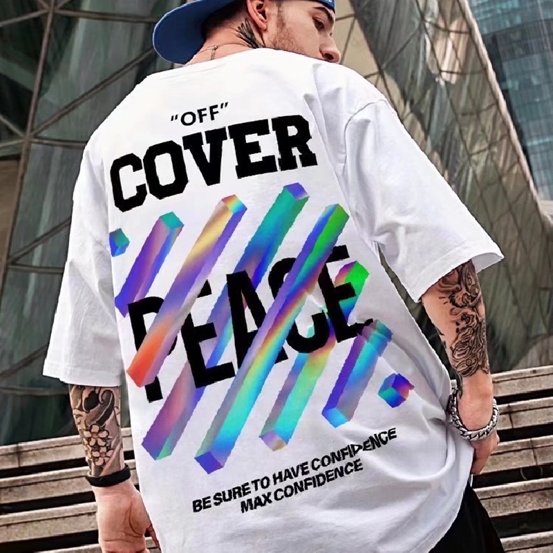 Áo Thun Tay Ngắn Dáng Rộng In Chữ Phong Cách Hàn Quốc Thời Trang Mùa Hè Cho Nam Và Nữ Size M-8XL