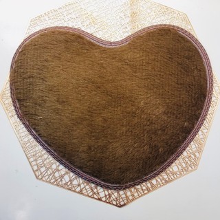 Mộc - Thảm trái tim chụp ảnh, lót sản phẩm (nâu cafe, hồng đậm)