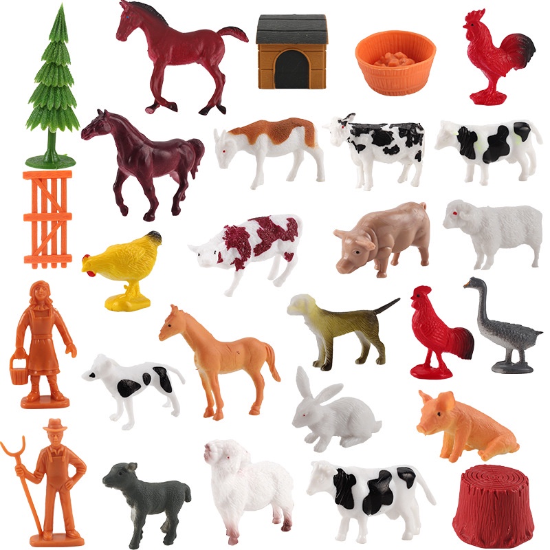 Wholesale manufacturersSolid simulation of small poultry animal model sets  children's cognitive scene static ornaments toys desktop