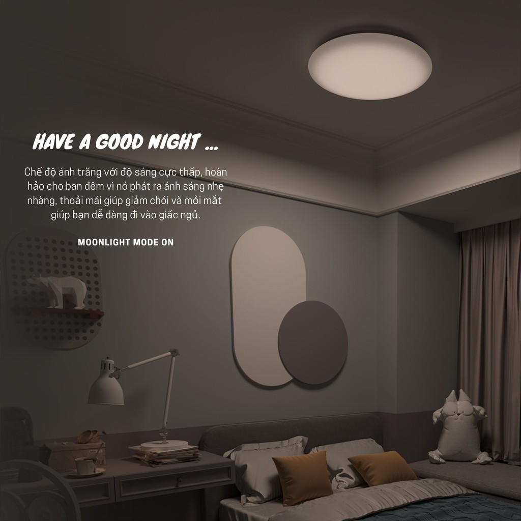 [2021 MIHOME GLOBAL] ĐÈN LED ỐP TRẦN THÔNG MINH YEELIGHT ARWEN S Serries - 50W - Led RGB hắt trần - Hỗ trợ Homekit